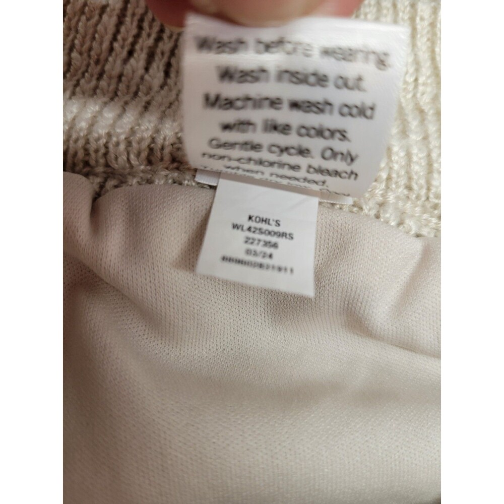 LC Lauren Conrad Ivory Crochet Sweater Shorts - Boho Scalloped Hem - Large - Picture 7 of 7